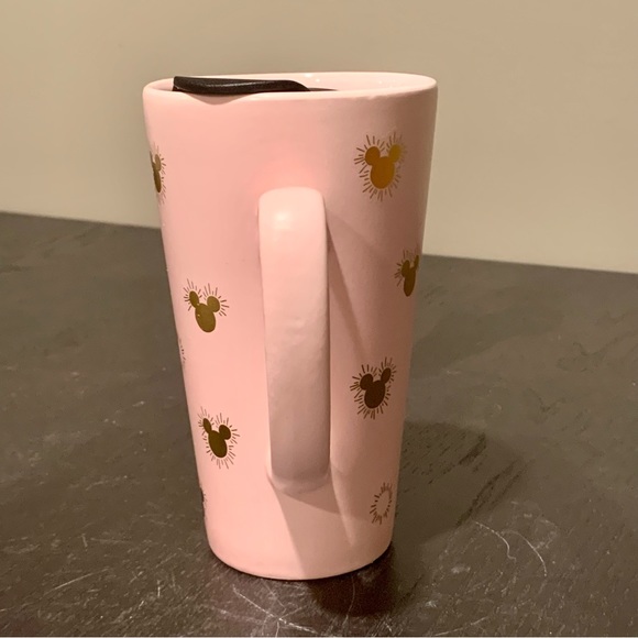 Disney Pink & Gold Mickey Heads Ceramic Travel Mug - Picture 8 of 10